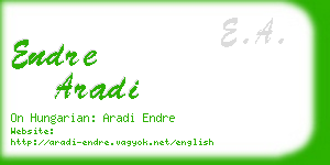 endre aradi business card